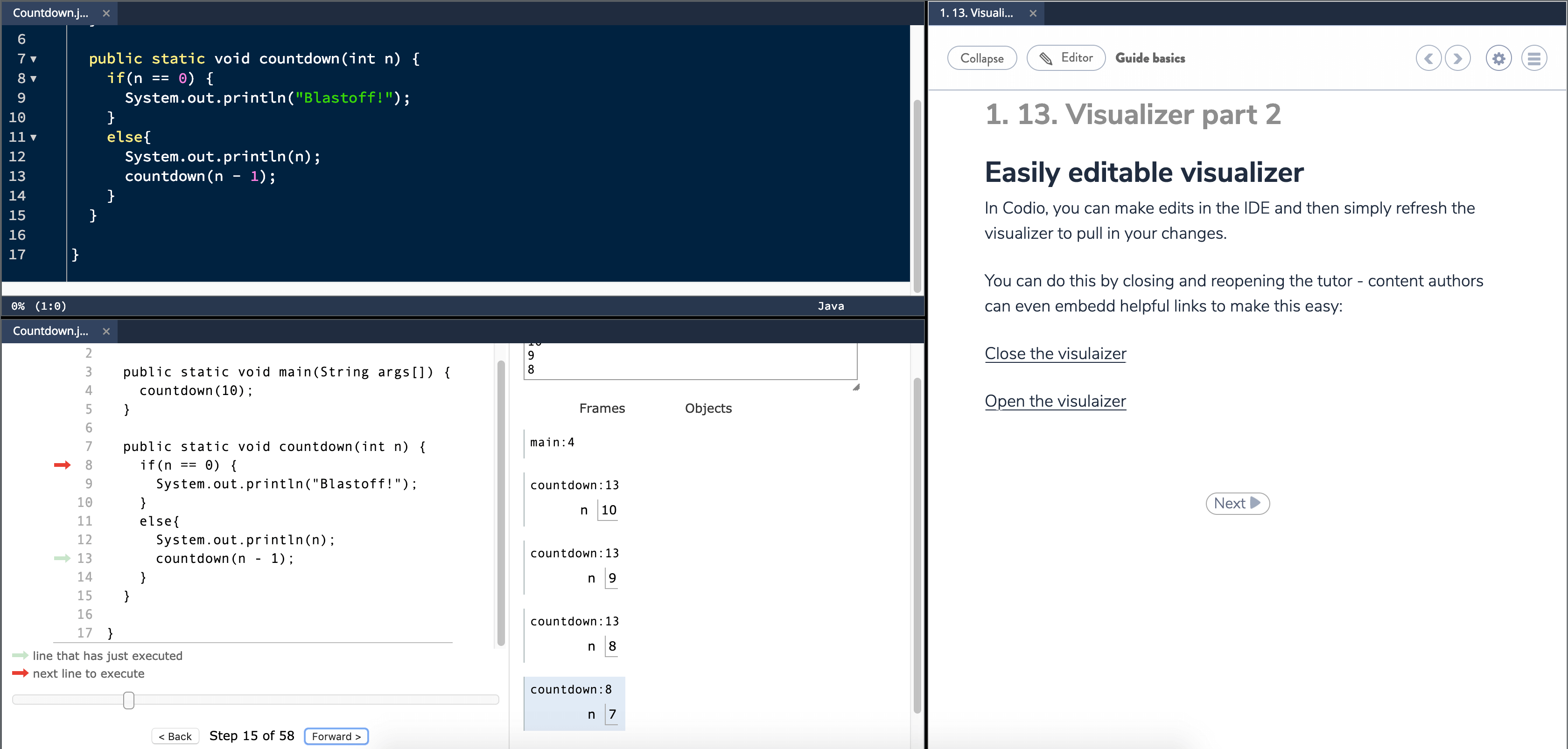 Java visualizer Example