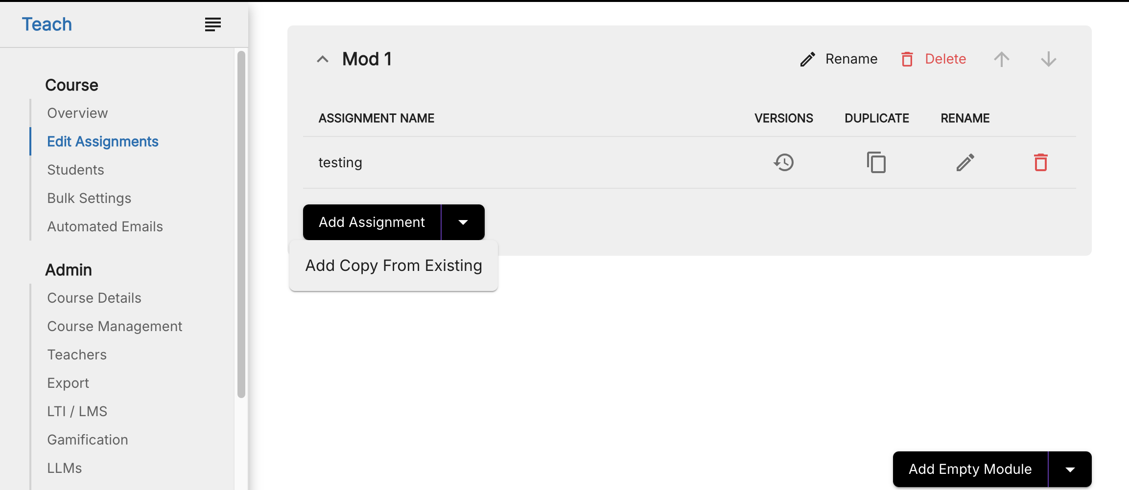 Add Assignment
