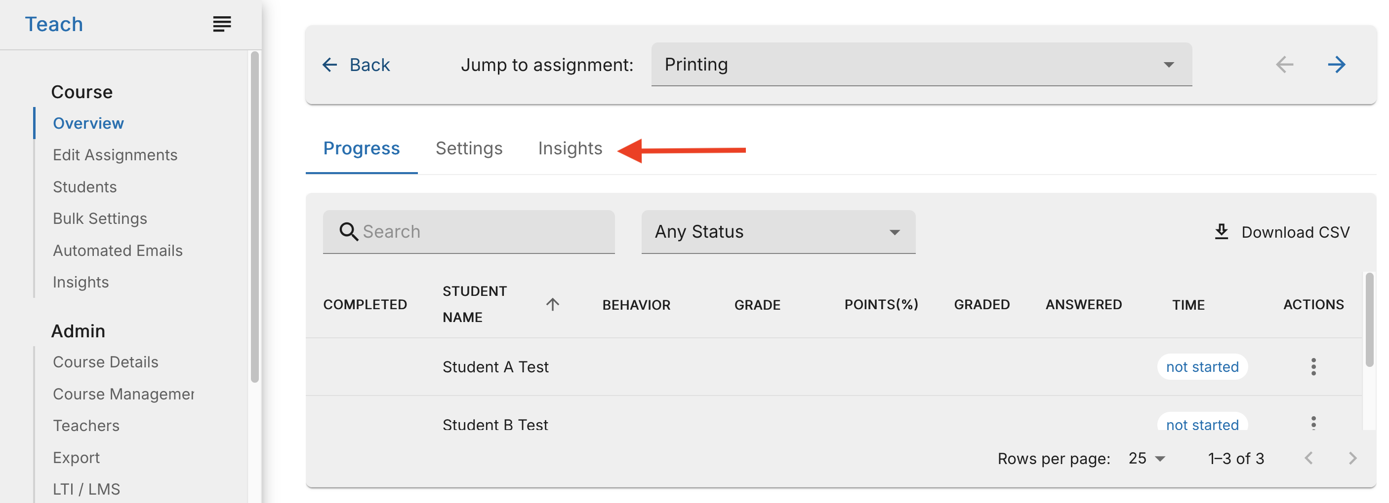 Assignment Insights