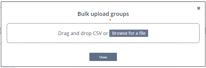 Select csv to batch upload the student groups