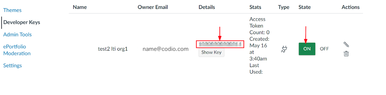 Developer Key