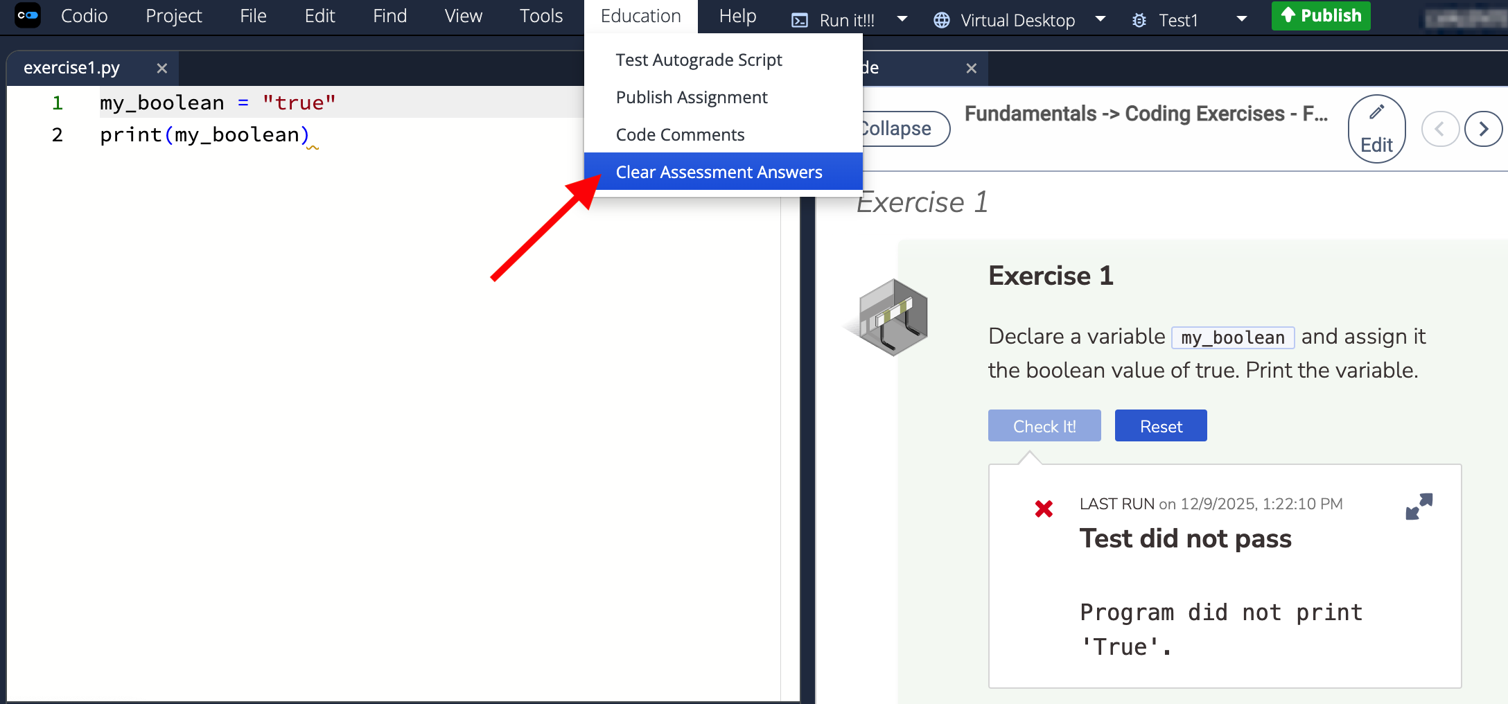 Clear Assessment Answers
