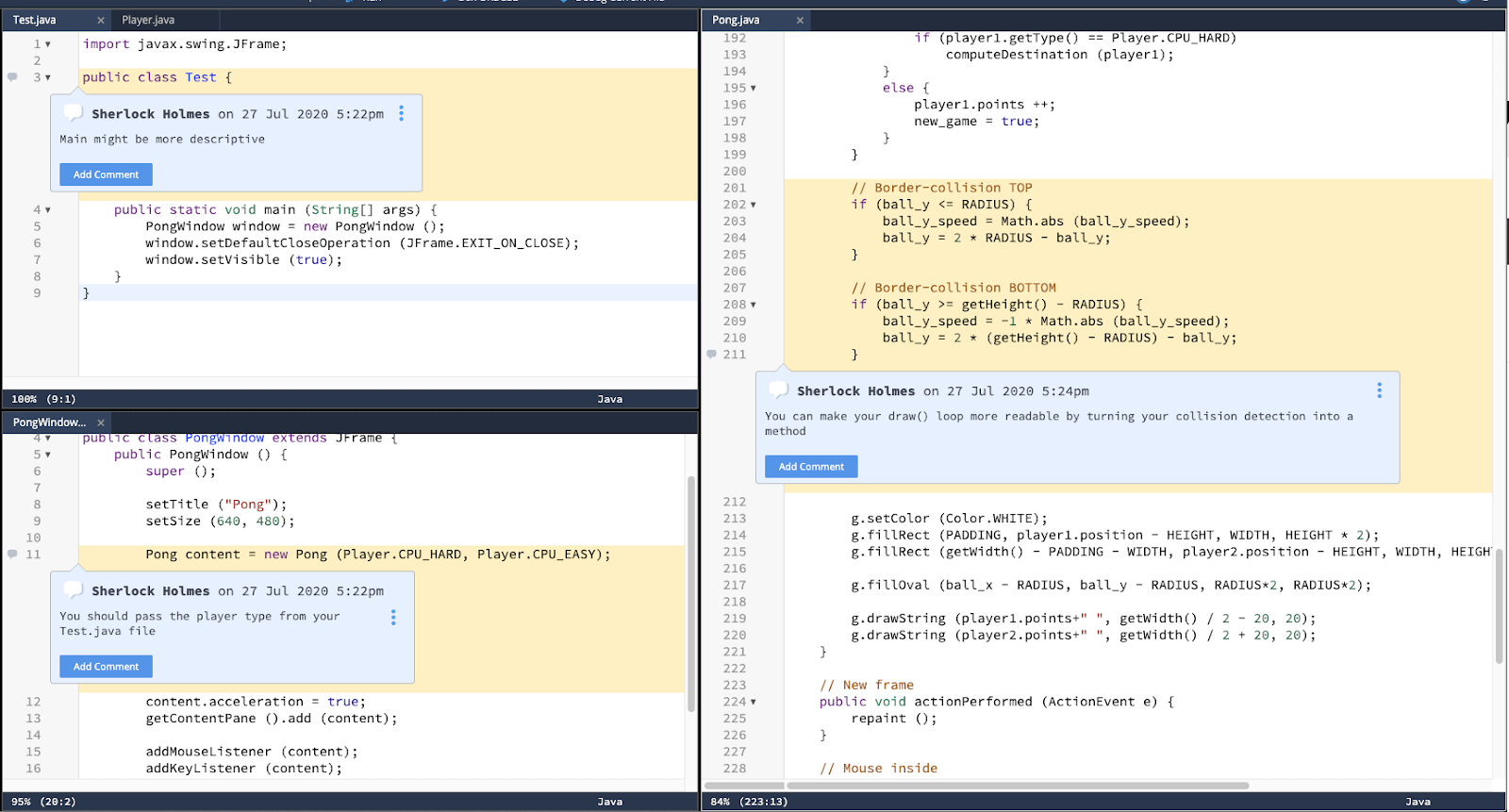 Code Commenting Documentation