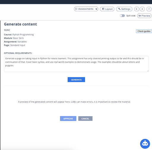 Generate Content Example