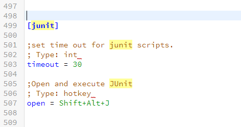 JUnit Preferences