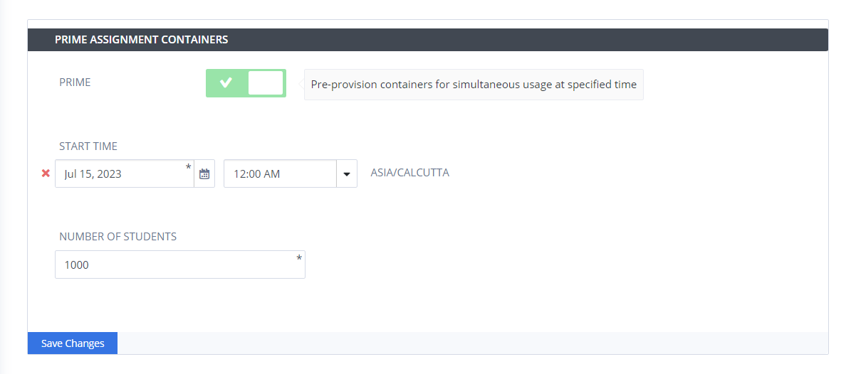 Prime Assignment Options