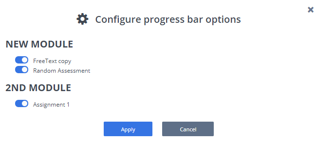 Configure Progress bar