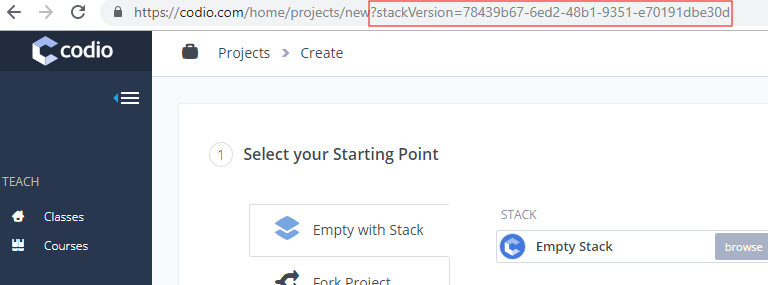 Empty Stack Version ID