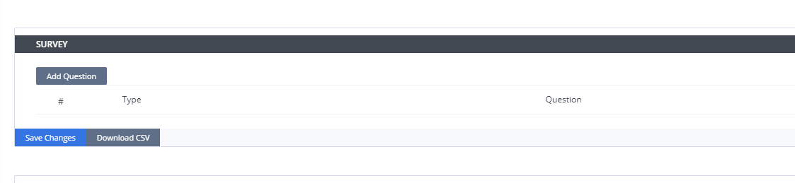 Assignment Survey Settings