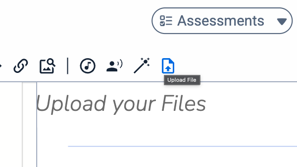 Button to create an Upload File directive.